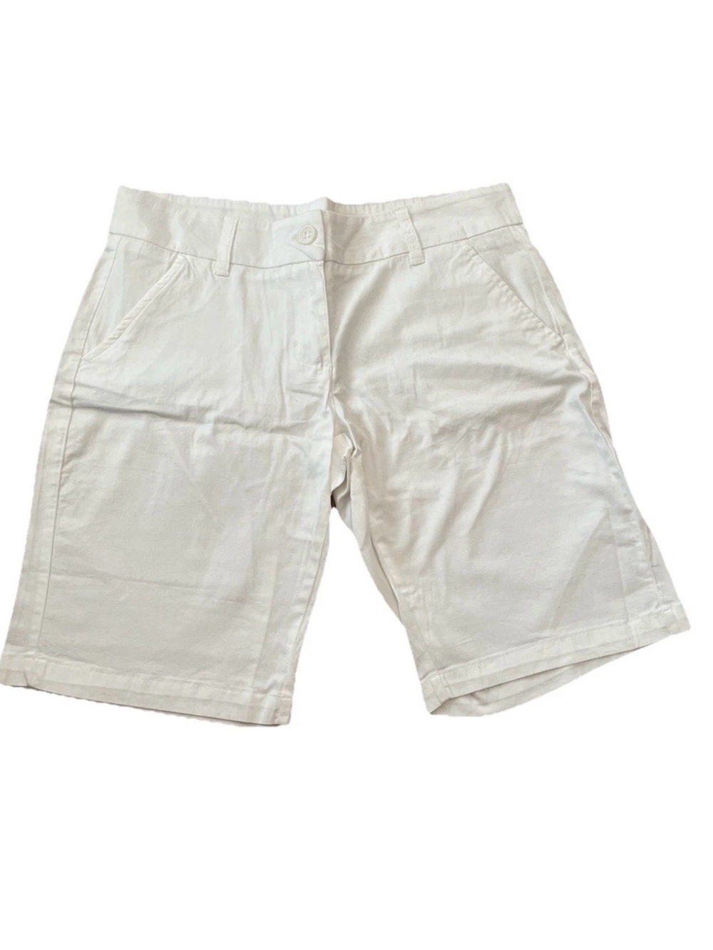 Per Se Women’s White Casual Bermuda Shorts - Size 4